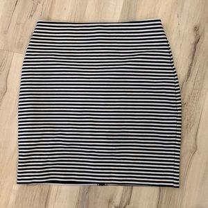 Joe Fresh Black & White Striped Skirt